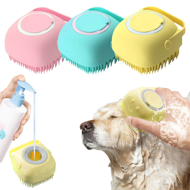 Escova Banho Pet com Dispenser